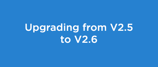  V2.5からV.6へのアップグレード